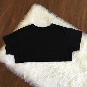 ASOS Short Sleeve Black Crop Top Size 6P